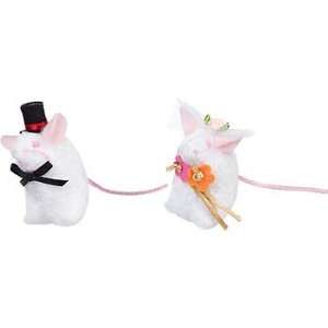   Bride & Groom Mice Cat Toys with Catnip, Pack of 2 toys 