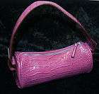 Chinese Laundry   Hot Pink Faux Alligator Pattern Purse Handbag 