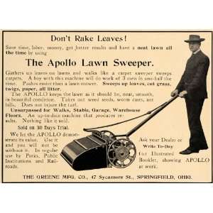   Ad Greene Manufacturing Apollo Lawn Sweeper Tools   Original Print Ad
