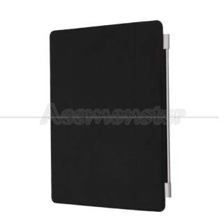   PU Leather Magnetic Case Stand Wake Up Sleep for iPad 2 Black  