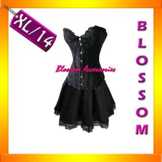 819 5 Black Gothic Lollita Corset & Skirt 8 10 12 14 16  