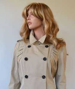   PRORSUM $3,395 RUNWAY RUCHED KNOT TRENCH COAT JACKET~ITALY~10 44