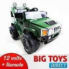   RC BATTERY POWER KIDS RIDE ON HUMMER JEEP W/ BIG WHEELS & R/C REMOTE