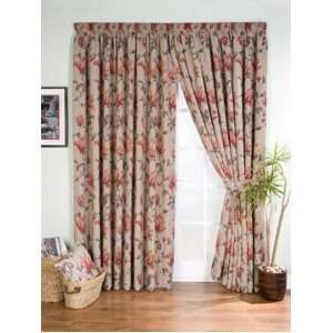  Floral Jacquard Curtains with Pencil Pleat Tape Top: Home & Kitchen