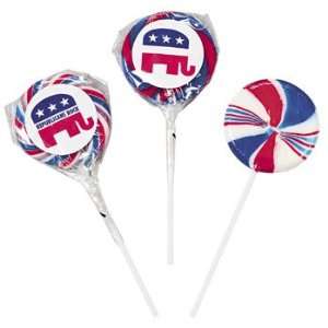 Personalized Republican Swirl Pops Grocery & Gourmet Food