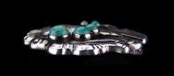   Jensen Sterling #123 Dove Brooch / Pin with Turquois Stones  