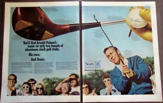 1969  Golf Clubs by Arnold Palmer vintage 2pg ad  