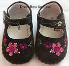 Pediped Original Baby Girl Camille Brown Shoes mary Jane Pink Suede 12 