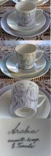   Summer Cups Saucers Cake Plates 1950th Arabia Finland RARE!  