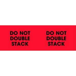  3 x 10 Red Do Not Double Stack Labels (500 per Roll 