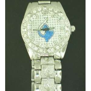 BABY PHAT SILVER WHITE DOTTED FACE N BLUE LOGO WATCH