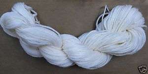 100% wool yarn, sport weight, white , 1 skein  