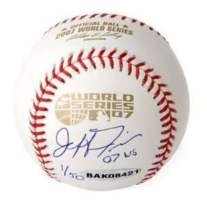  Jeff Francis Autographed World Series Baseball with 07 WS 