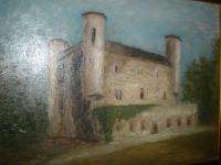   Oil on Board SIGNED Jean Grimal 1949 French Chateau Landscape  