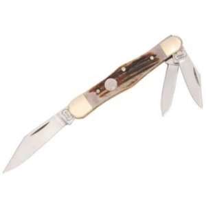   Pocket Knife with Genuine Deer Stag Handles: Sports & Outdoors