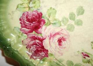 Antique 1898 La Belle China American Beauty Rose Pattern 13 Inch 