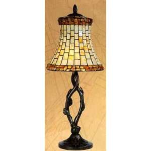    Lifestyles Antique Bronze Stone Tiffany Lamp: Home Improvement