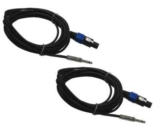 Pair 2 Speaker Speakon to 1/4 Cable Cord 14GA 50 ft PA  