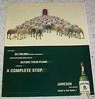 1999 Jameson Irish Whiskey SHEEP advertisin​g 1 page AD
