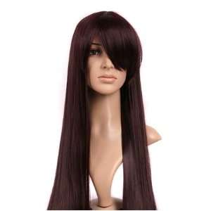  Dark Brown Long Length Anime Cosplay Costume Wig Toys 