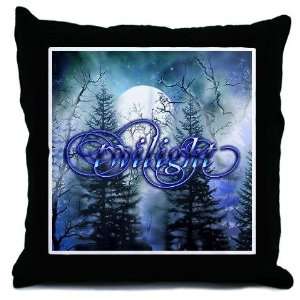  Moonlight Twilight Forest Twilight Throw Pillow by 