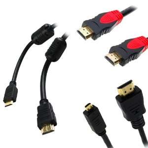  GTMax 3pcs   Gold Plated HDMI to Micro HMDI Cable (M/M 