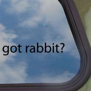  Got Rabbit? Black Decal Beagle Vw Car Truck Window Sticker 