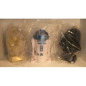   KELLOGGS PROMOTIONAL COOKIE JAR SET OF 3, R2 D2, DARTH VADER, C 3PO