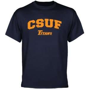  NCAA Cal State Fullerton Titans Navy Blue Mascot Arch T 