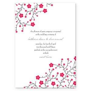  Bursting Red Floral Wedding Invitations Health & Personal 