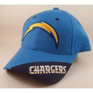 NFL San Diego Chargers Hat 2 toned Navy/baby blue:  Sports 