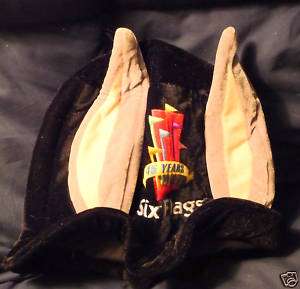 Large 11 Bugs Bunny Ears Black Hat Six Flags 45 Years  