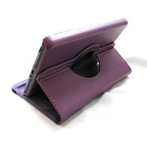 FINTIE(TM) Purple 360° Rotating PU Leather Case Cover w/ Swivel Stand 