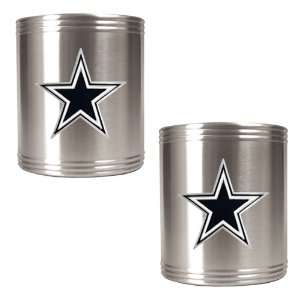  Dallas Cowboys 2pc Stainless Steel Can Holder Set  Primary 
