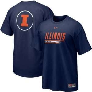   Illinois Fighting Illini Navy Blue Practice Tshirt