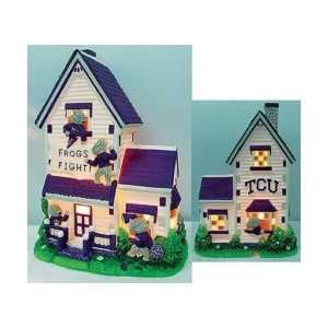    TCU Horned Frogs Lighted Porcelain House: Sports & Outdoors