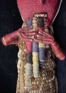 Antique Peruvian Peru Tribal Mummy Cloth Doll Musician  