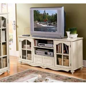  Antique White Large TV Stand: Furniture & Decor