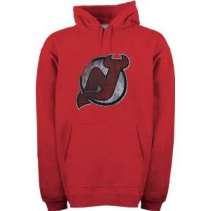  New Jersey Devils Old Time Red Fashion Hooded Sweatshirt 