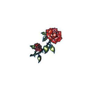  Double Rose Temporary Tattoo 2x2: Jewelry