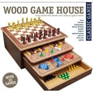 4 in 1 Wooden Game Set: Backgammon, Chess, Checkers 