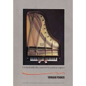   Print Ad 1989 Yamaha Pianos Crafted with the care Yamaha Books