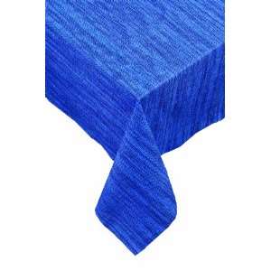  Ritz 52 Inch by 52 Inch Peva Basketweave Table Cloth, Blue 