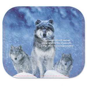   Mouse Pad, Nonskid Base, 9 x 8, Leadership Design: Office Products
