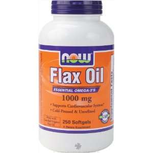  Flax Oil, Essential Omega 3s, 1,000 mg, 250 Softgels 