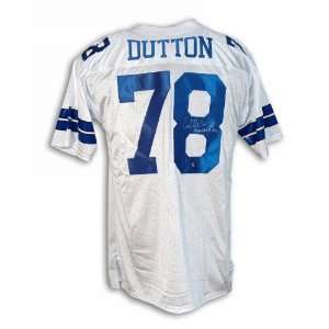John Dutton Autographed Dallas Cowboys Throwback Jersey Inscribed 