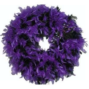   : Angelic Dreamz Own Purple and Black Feather Wreath: Home & Kitchen