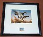 1983 North Dakota Duck Stamp Print Framed Terry Redlin