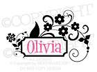 Personalized Girls Name Vinyl Lettering Wall Decal