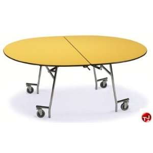   , 60 x 72 Oval Round Mobile Folding Cafeteria Table